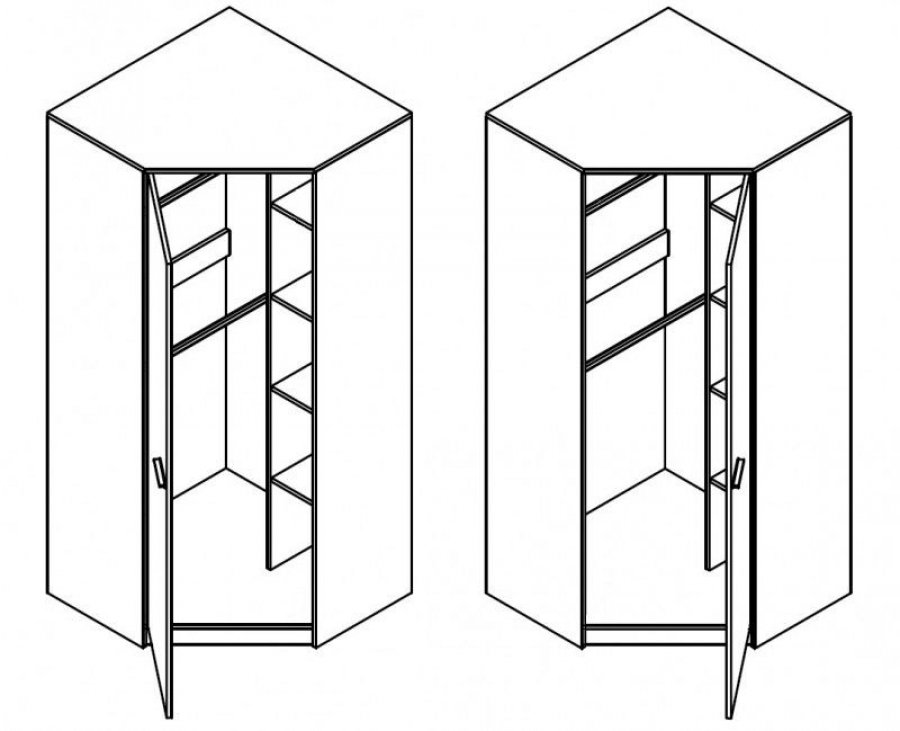 Szafa narożnikowa Maciej - grafika